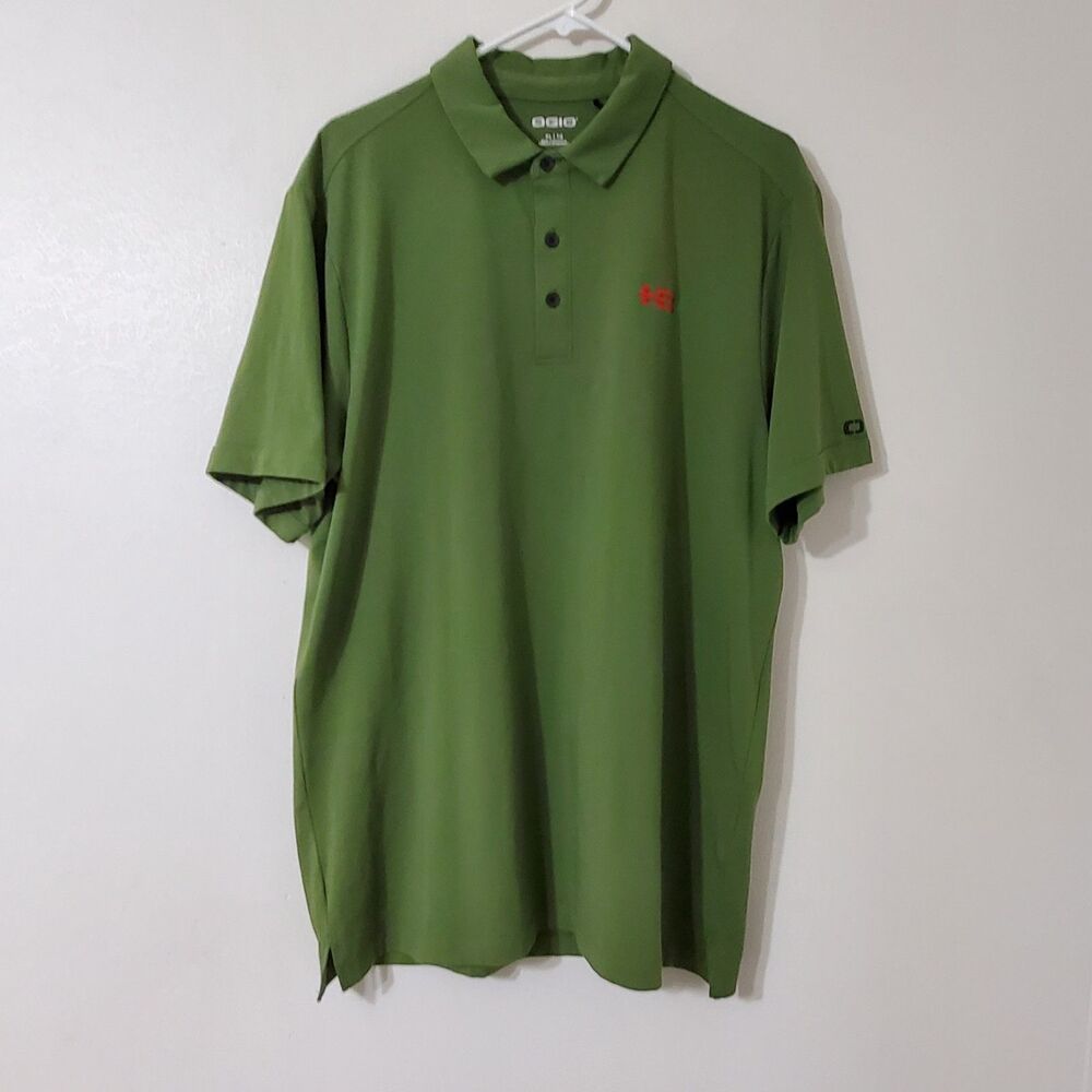 OGIO Mens XL Polo Shirt Green Short Sleeve HB Logo
